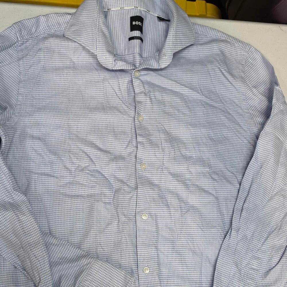 Boss hugo boss blue geometric